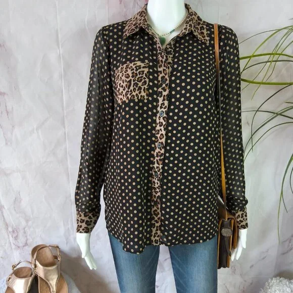 Vintage leopard print blouse - Picture 2 of 8